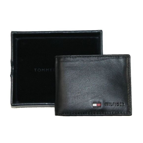Tommy Hilfiger Men's Leather Stockton Bifold Coin Wallet - Picture 3 of 3